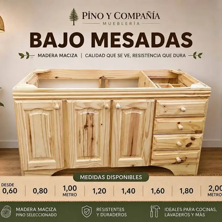 Bajo Mesadas de Pino