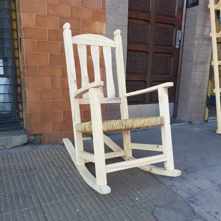 Silla Mecedora Pino y Junco