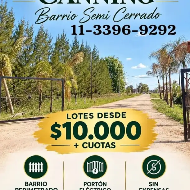 Terreno de 350 m² Canning sin expensas