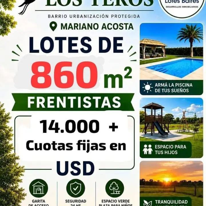 Ultimo lote, mas de 800 m2 Mariano Acosta/ Merlo