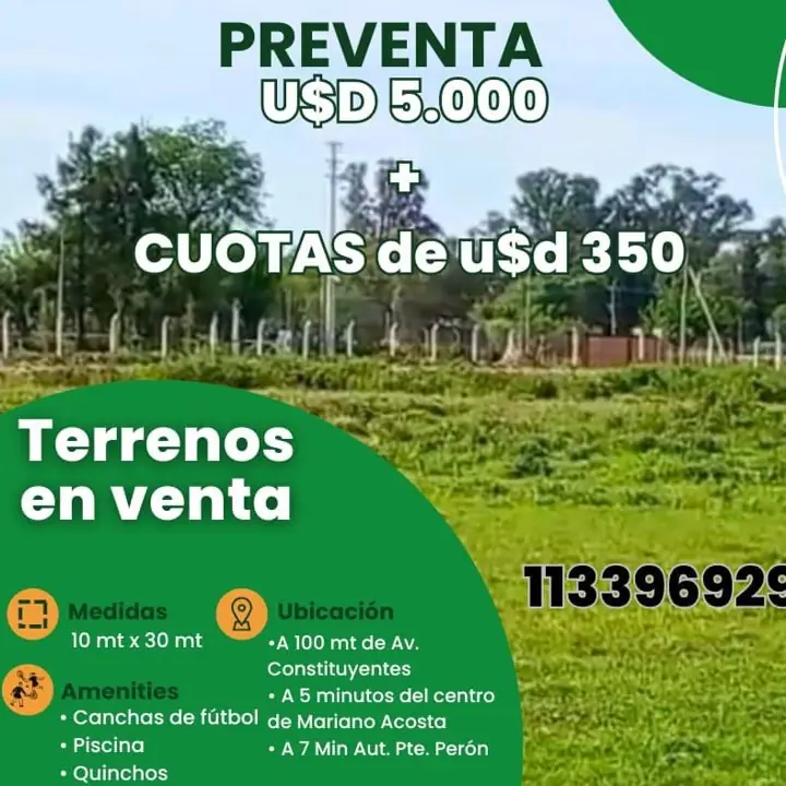 Terreno 300 m²