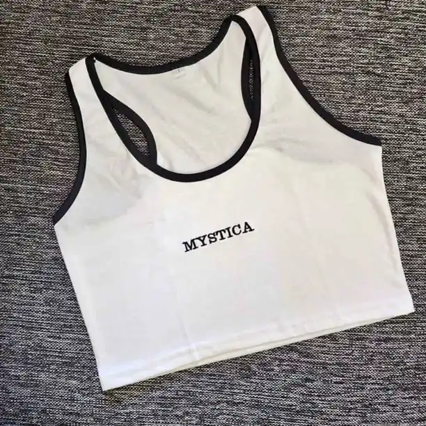 Musculosa corta de jersey algodón