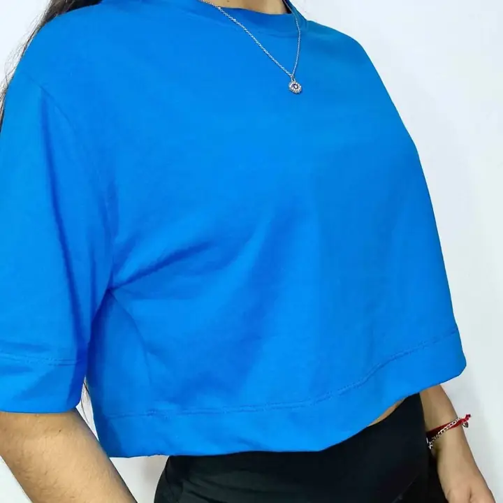 Crop top de jersey algodon