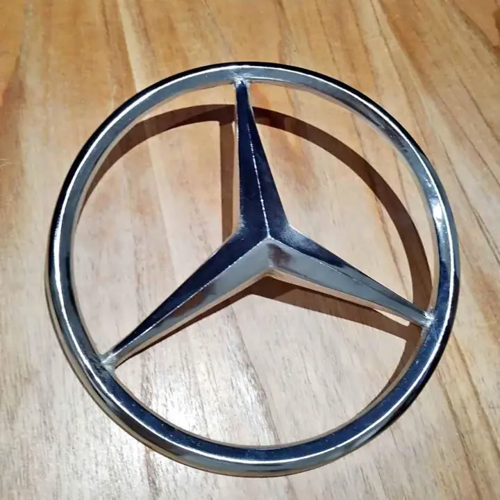 Estrella logo mercedes benz 24 cm metalica cromada