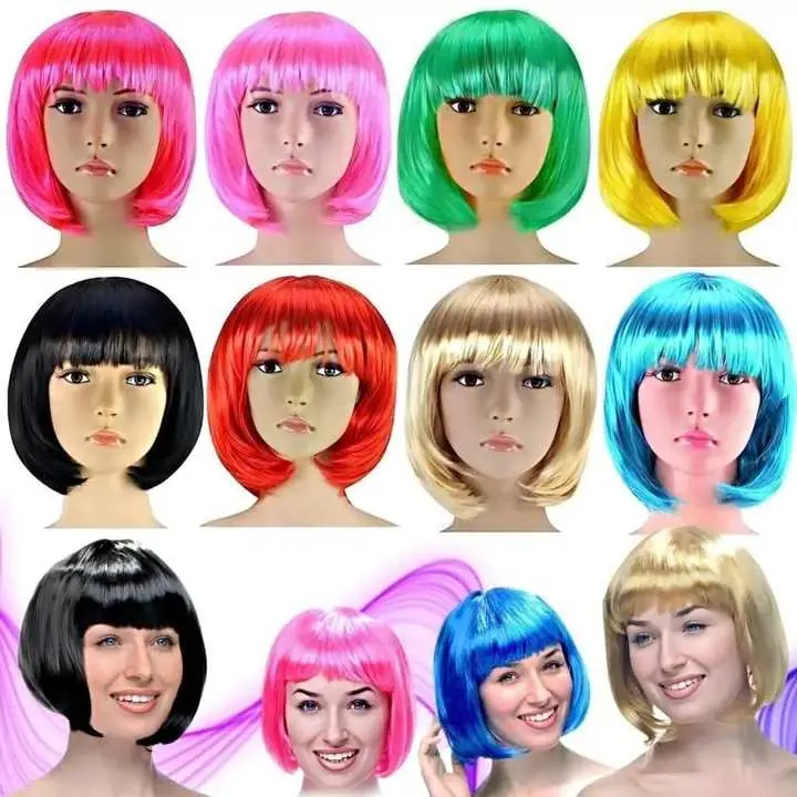 Peluca colores corto