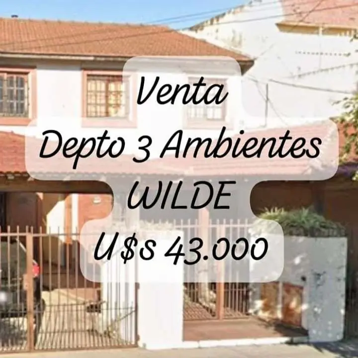 Venta Departamento 3 Ambientes Wilde