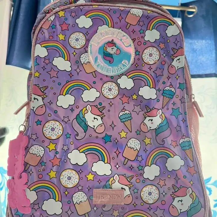 Mochila unicornio 18 pulgadas trendy con carrito retiro por once