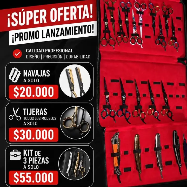 Tijeras y navajas profesionales para peluquerías