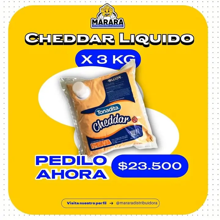 Cheddar liquido tonadita x 3KG
