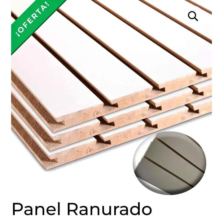 Panel ranurado mdf 18 mm 2.75 x 1.83
