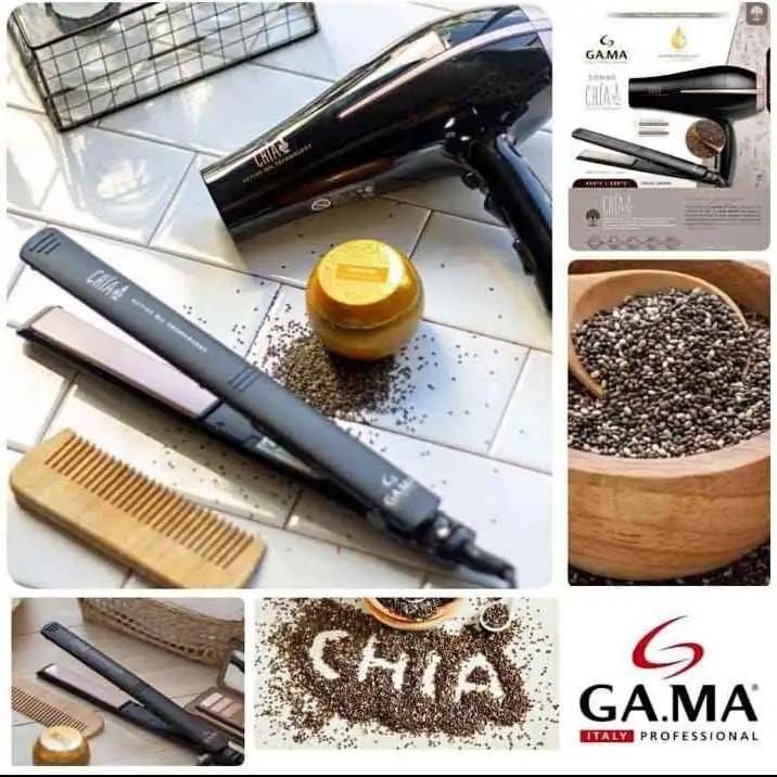 Combo gama aceite esenciales de chia planchita + secador