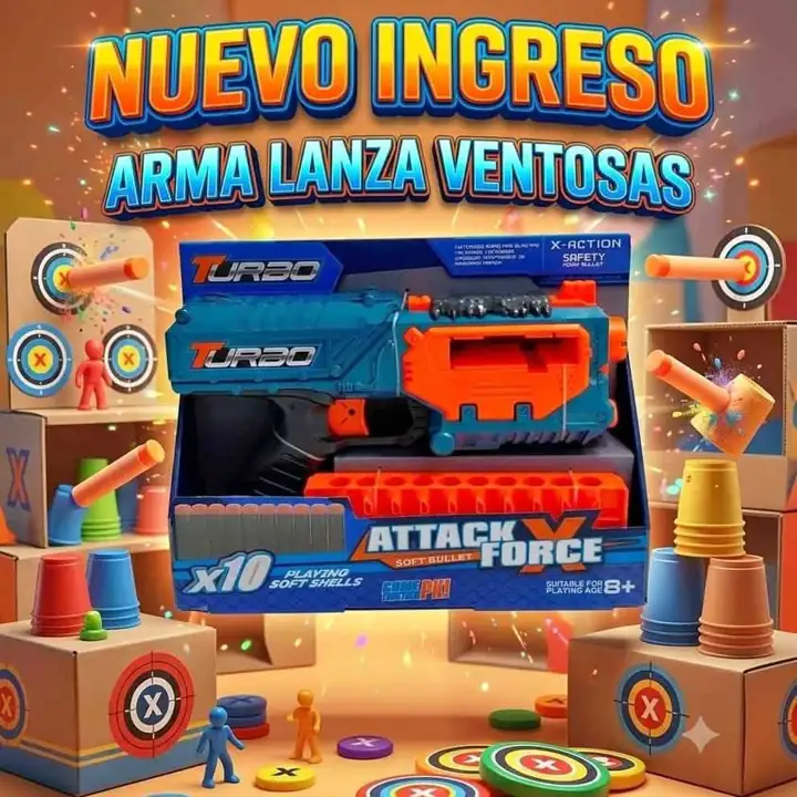 Arma lanza ventosas