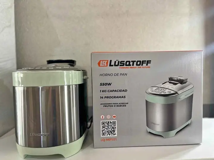 Horno de pan multifunción 1 KG Lüsqtoff – verde menta inox