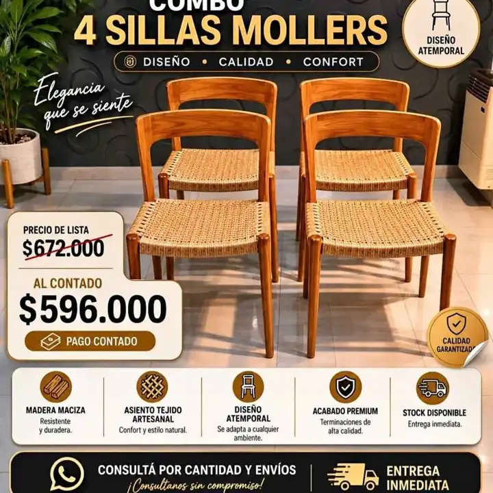 4 Sillas mollers