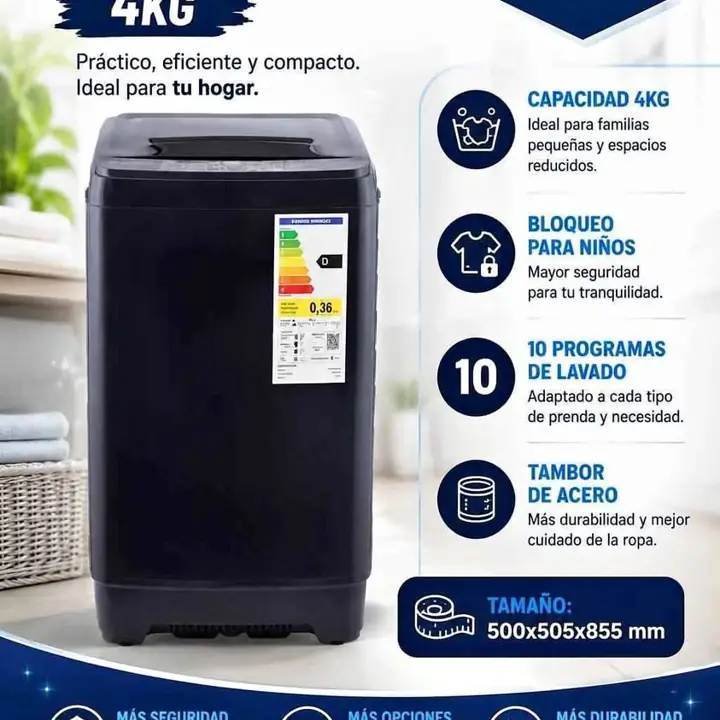 Lavarropas dinax - carga superior