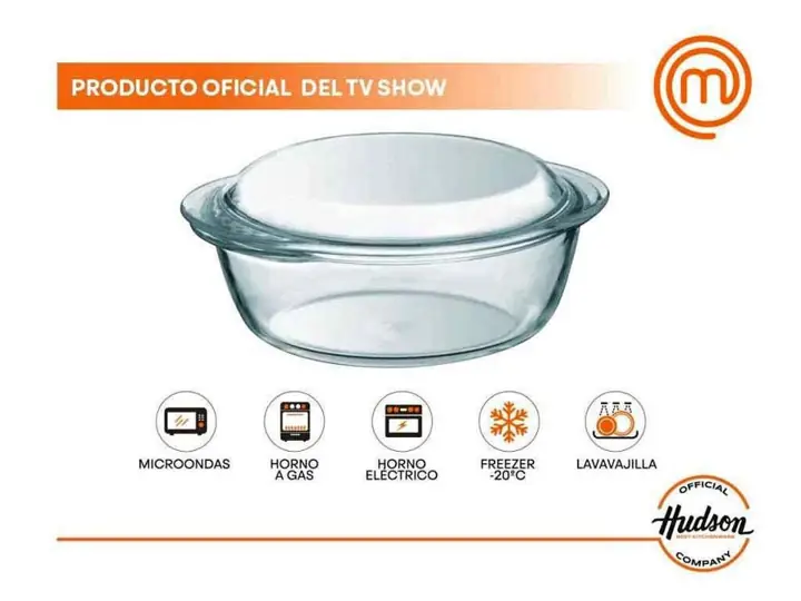 Olla Hudson con tapa de vidrio templado
