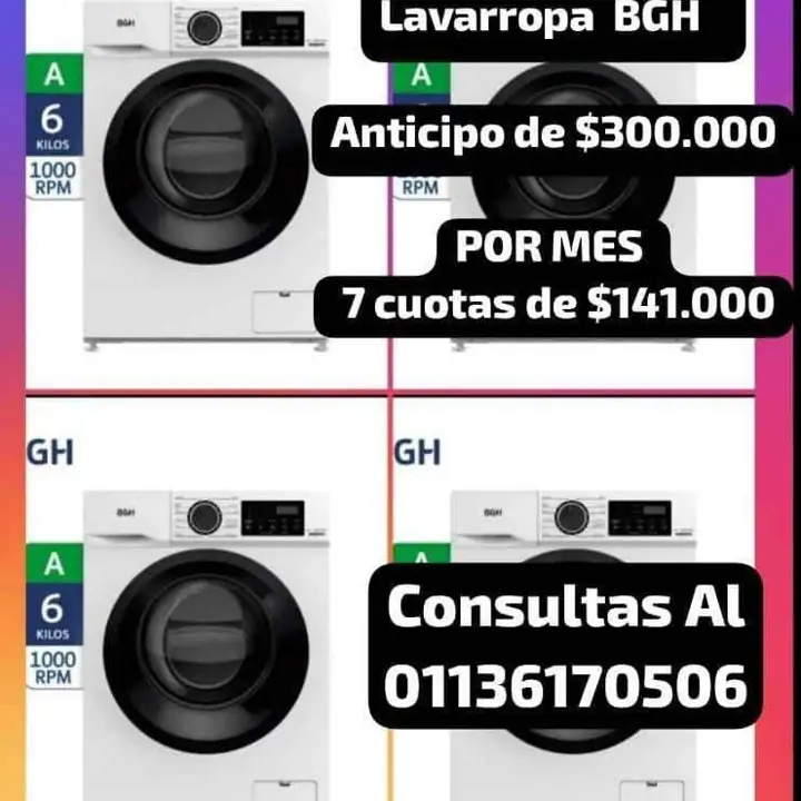 Lavarropa BGH a pagar