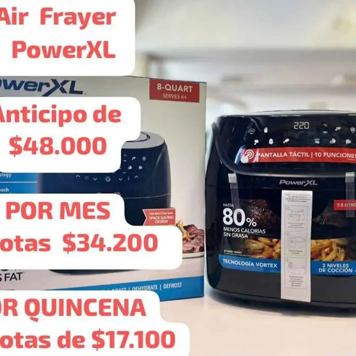Power air fryer 7.5 lts a pagar