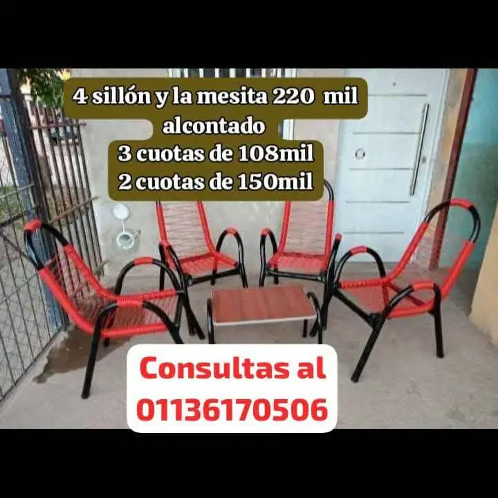 Sillones de Jardin y mesita al Contado y a Pagar