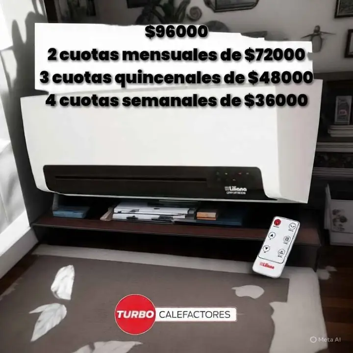 Caloventor Eléctrico de pared tipo split