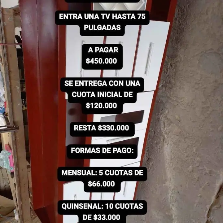 Mesa rack de TV a pagar