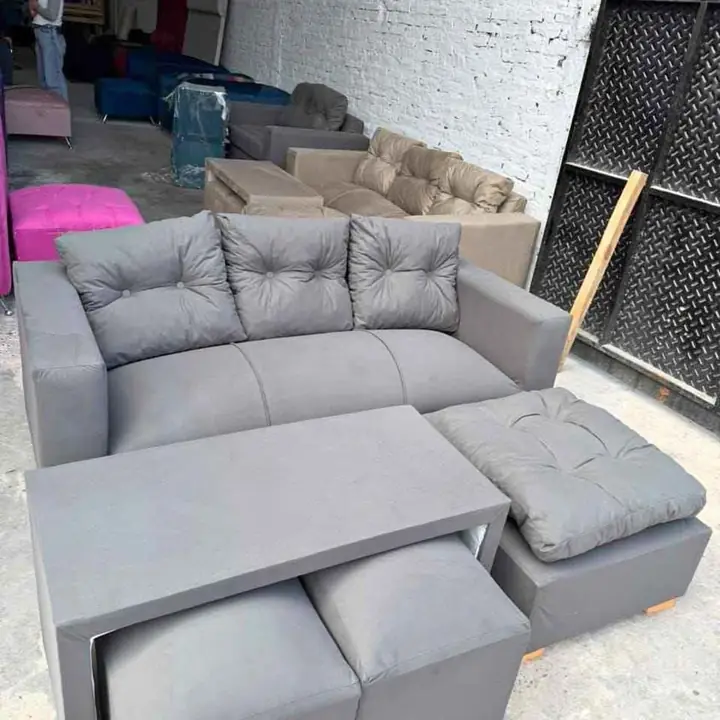 Sillon + camastro + mesita + 2 puff