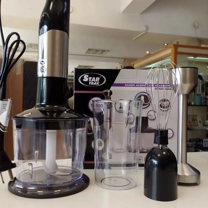 Mixer star trak acero inoxidable con accesorios