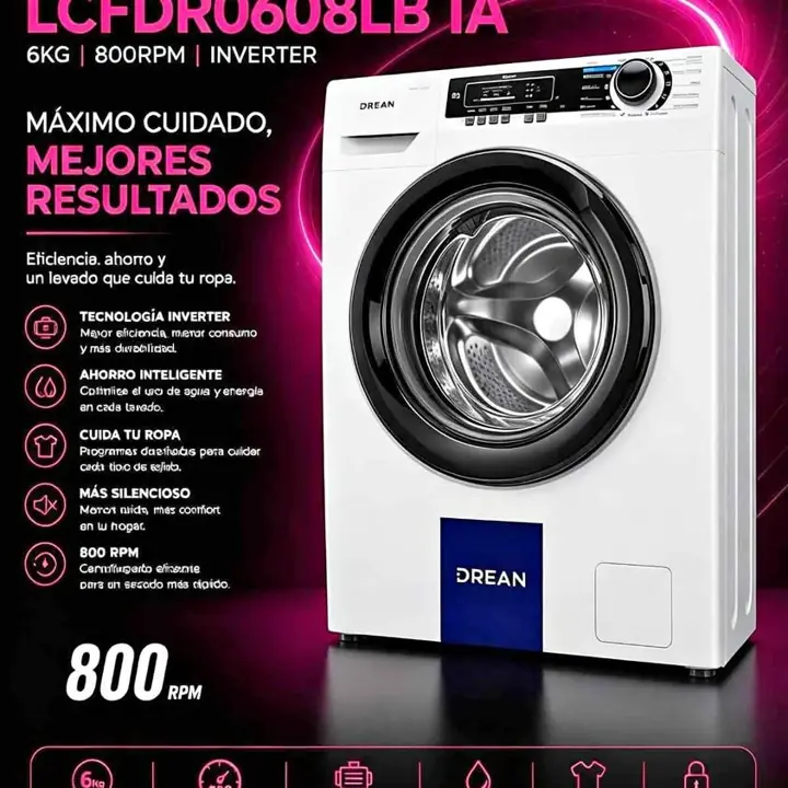 Lavarropa Drean 6 kilos - inverter