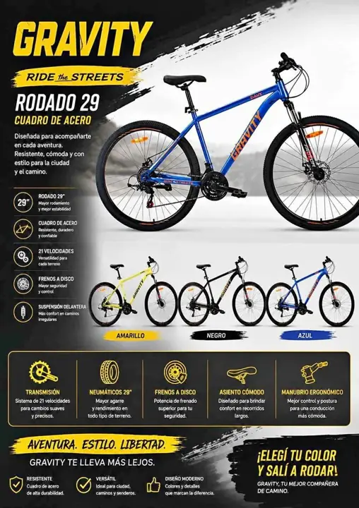 Bicicleta gravity rodado 29
