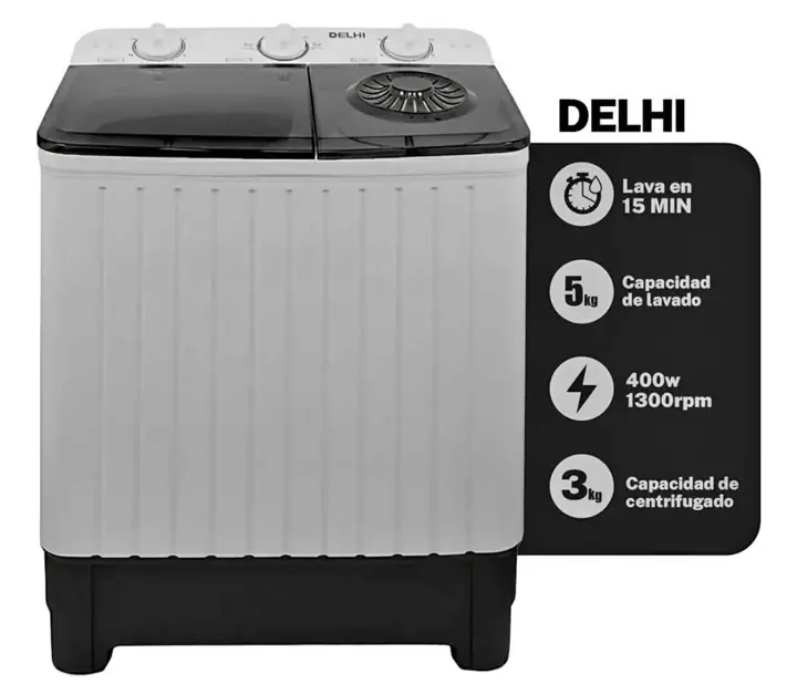 Delhi lavarropas semiautomático