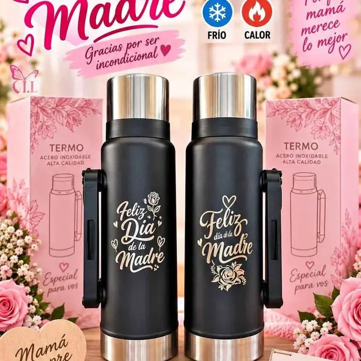 Termo día de la madre Un regalo hermoso, útil y especial para mamá Capacidad 1,2 L