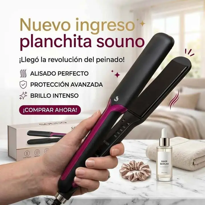 Suono planchita de pelo iones negro
