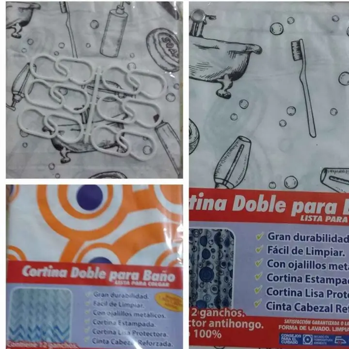 Cortinas para Baño Doble