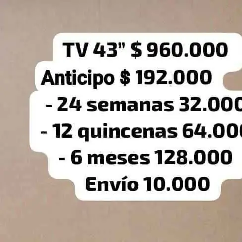 Smart 43 Pulgadas al contado o a pagar