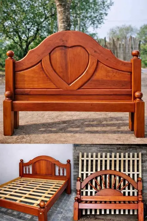 Cama de algarrobo 2 plazas