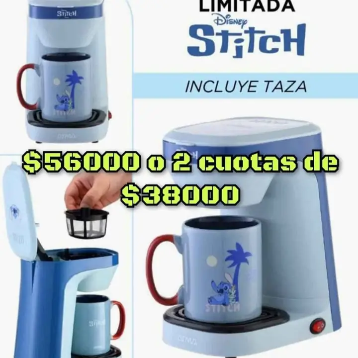 Cafetera de edición limitada de Disney Stitch
