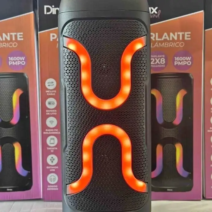 Parlante dinax sound 2×8" bluetooth