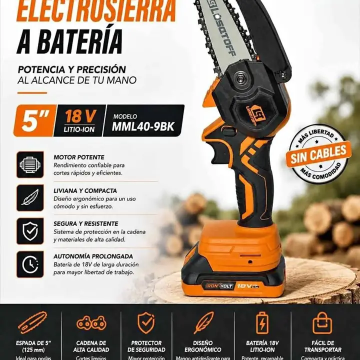 Electrosierra a batería 5" • 18 V