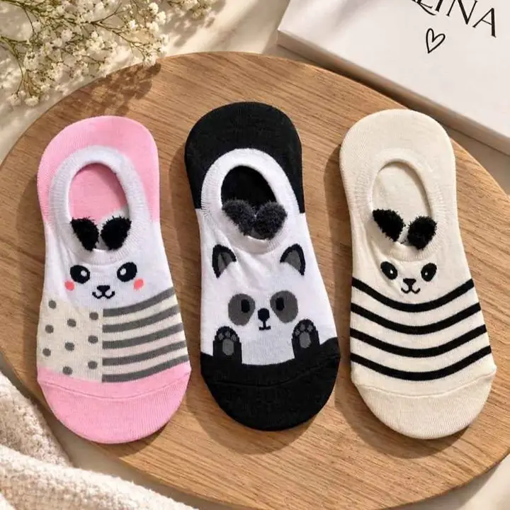 Medias invisibles estampadas pack x 3