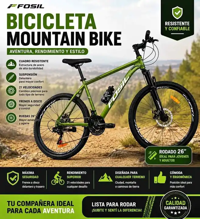 Bicicleta por pedido • Bicicleta Fósil MTB R29 Verde
