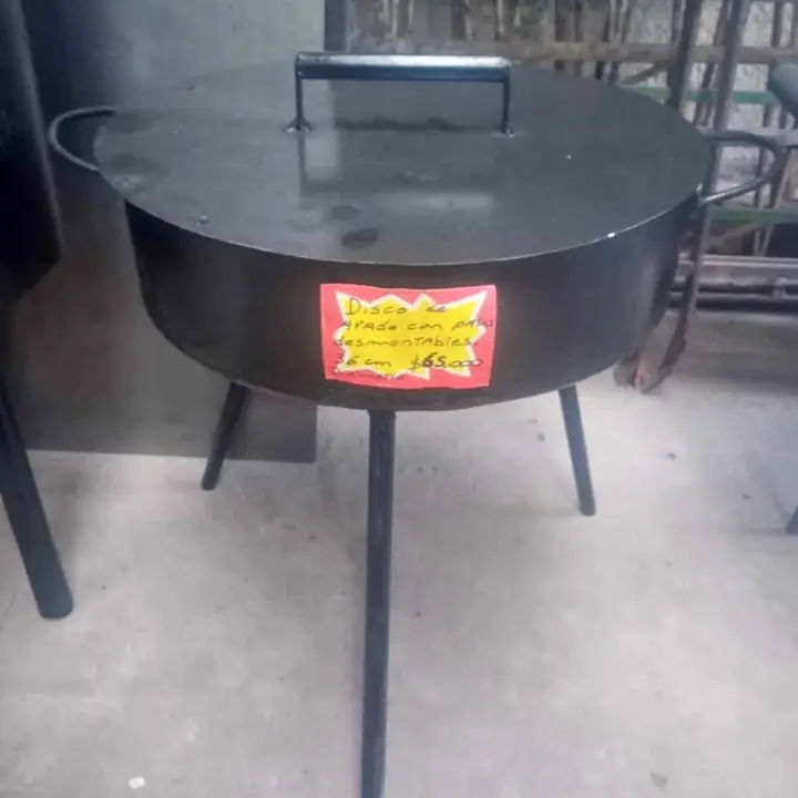 Disco de arado de 36cm x 10cm con tapa y patas desmontables
