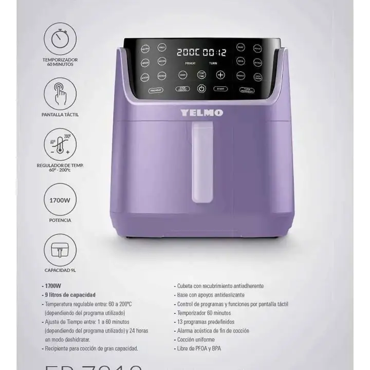 Freidora de aire digital yelmo