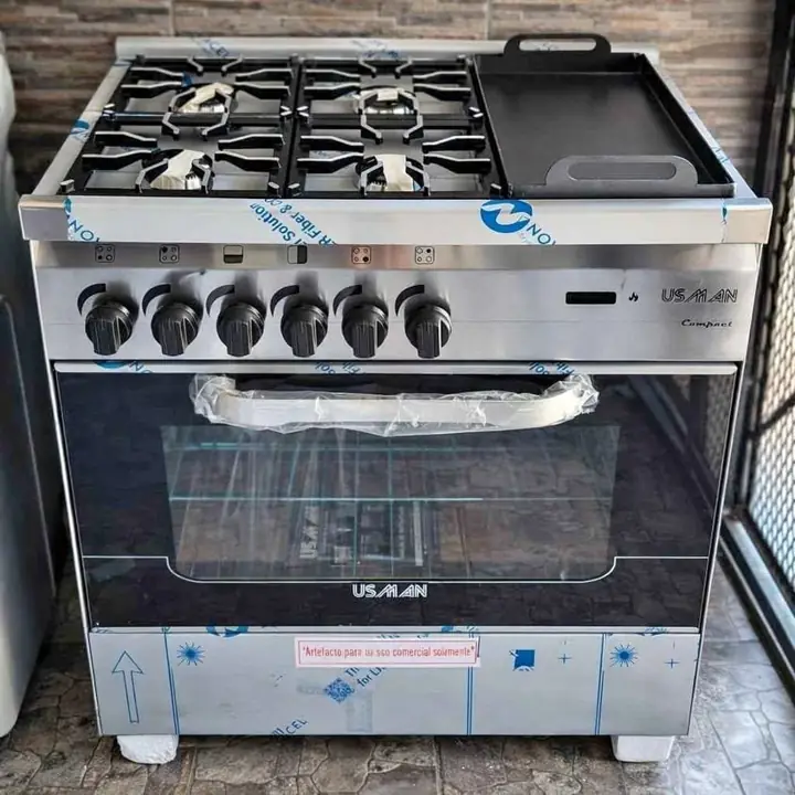 Cocina industrial compact usman – 4 hornallas + plancha