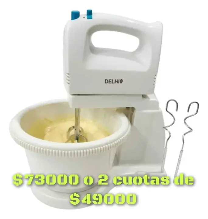 Batidora de pie y de mano con bowl Delhi.EN 1 pago o 2 CUOTAS