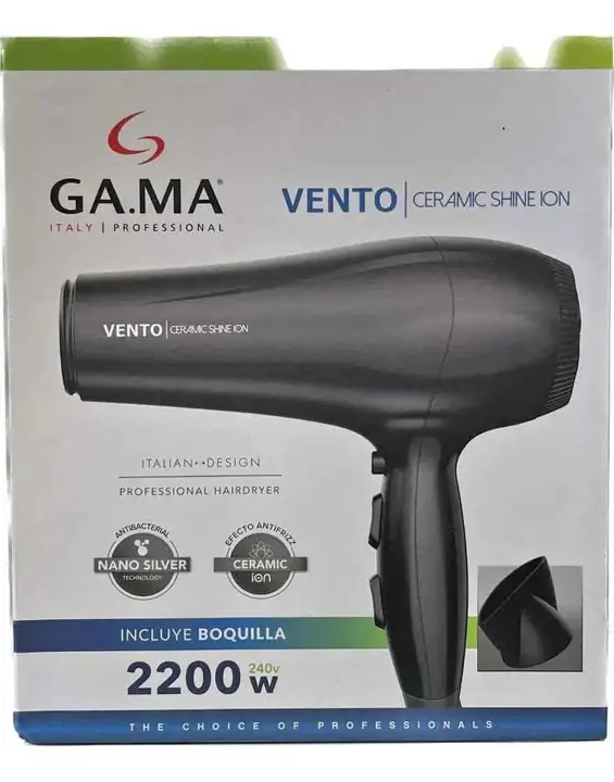 Secador de Pelo Profesional GA.MA Vento Ceramic Shine Ion 2200W