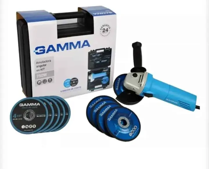 Kit amoladora angular gamma, 750 W