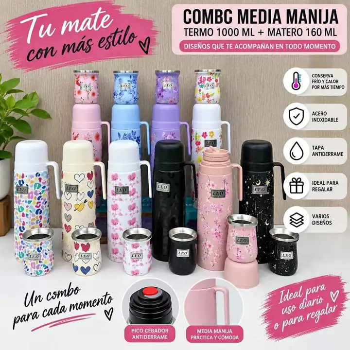 Combo termo 1 L + matero 160 ML