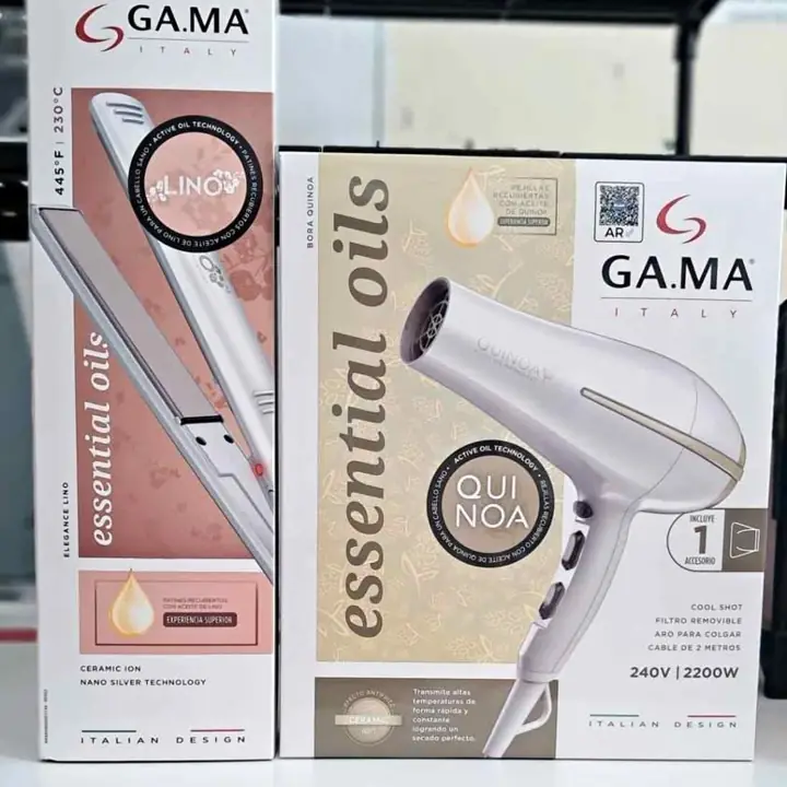 Combo ga.ma essential oil plancha + secador