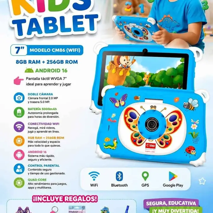 Tablet smart 7" C idea kids + regalos