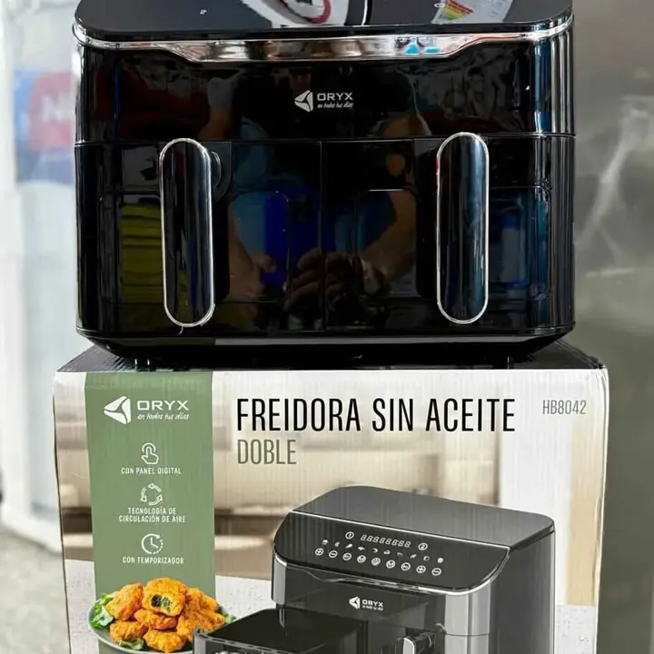 Freidora oryx doble sin aceite